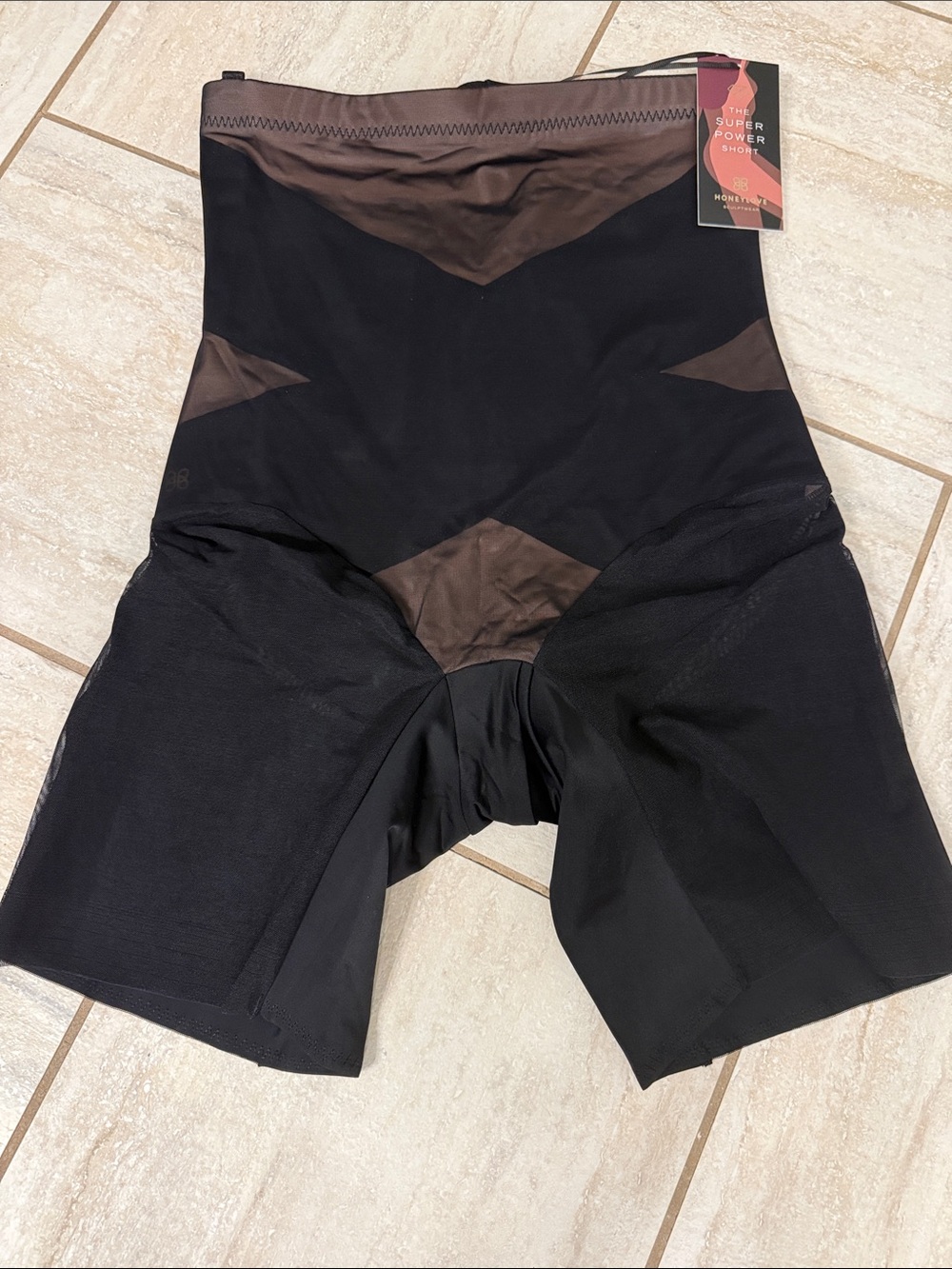 NWT Honeylove Super Power Short Shapewear Black Nude Size Extra Large - Picture 2 of 14